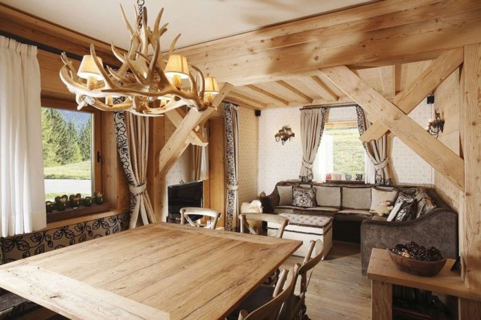 Decorați-vă de a face idei de decor pentru casa de masă din lemn lampă canapea ferestre decoratiuni