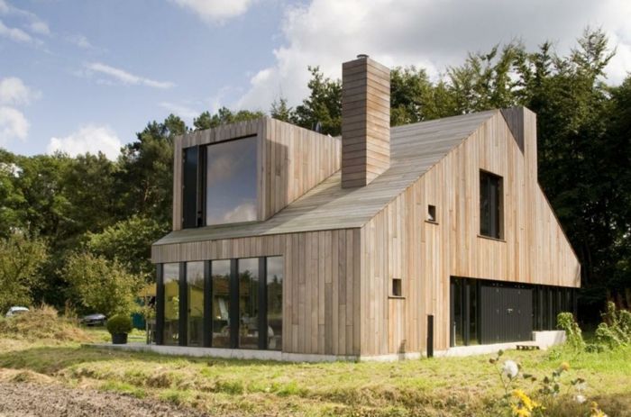 Holzhaus modern modeli ev yapma