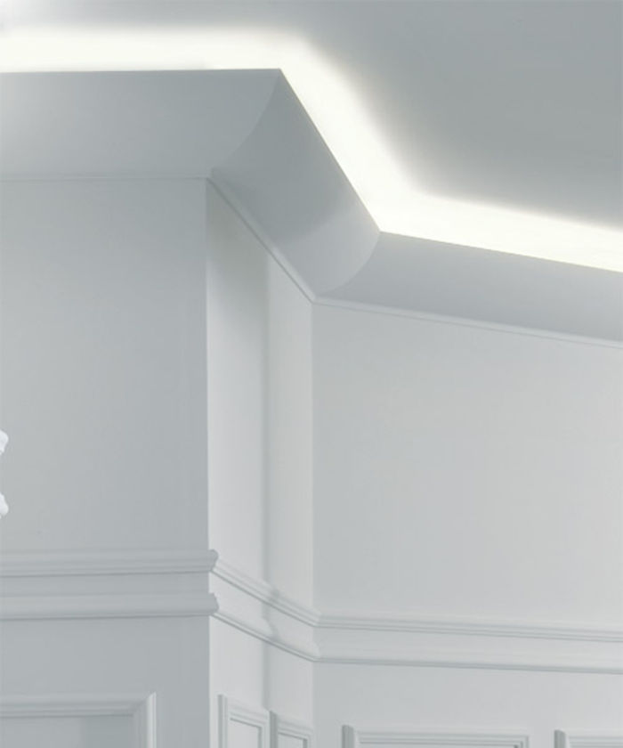 pośrednim oświetlenie sufitu-modern-biały-design