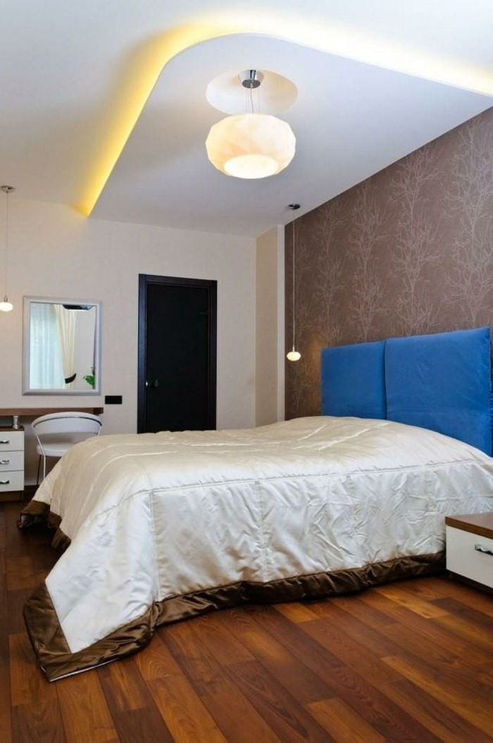 pośrednim oświetlenie sufitu-sypialnia-design