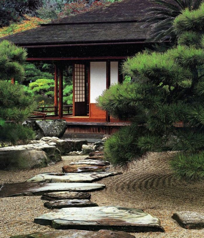 Japonská architektúra, tradičné dom, záhrada, zen