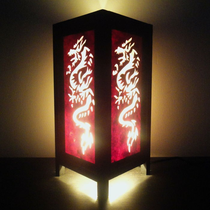 Japoński lampy Azji motywy smok rysunek-zen egzotyczne