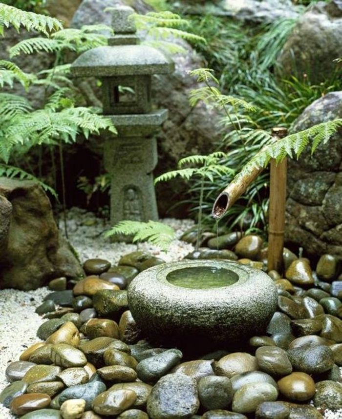 Japonská záhrada Zen dekoračné kamene drez