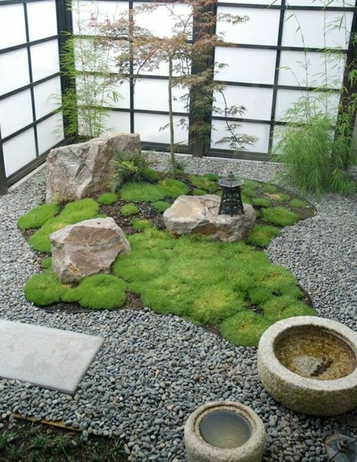 Japonská záhrada relaxačný tichý-zen