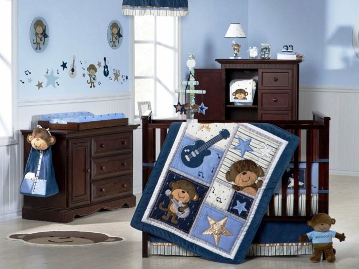 quarto jovem-creche-design-baby Wanddeko-in-azul
