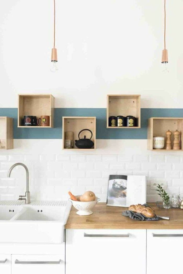 kuchynské dekorácie Drevené-police hrnčeky chladiča-biela-skrine chlieb-Book svetlomety