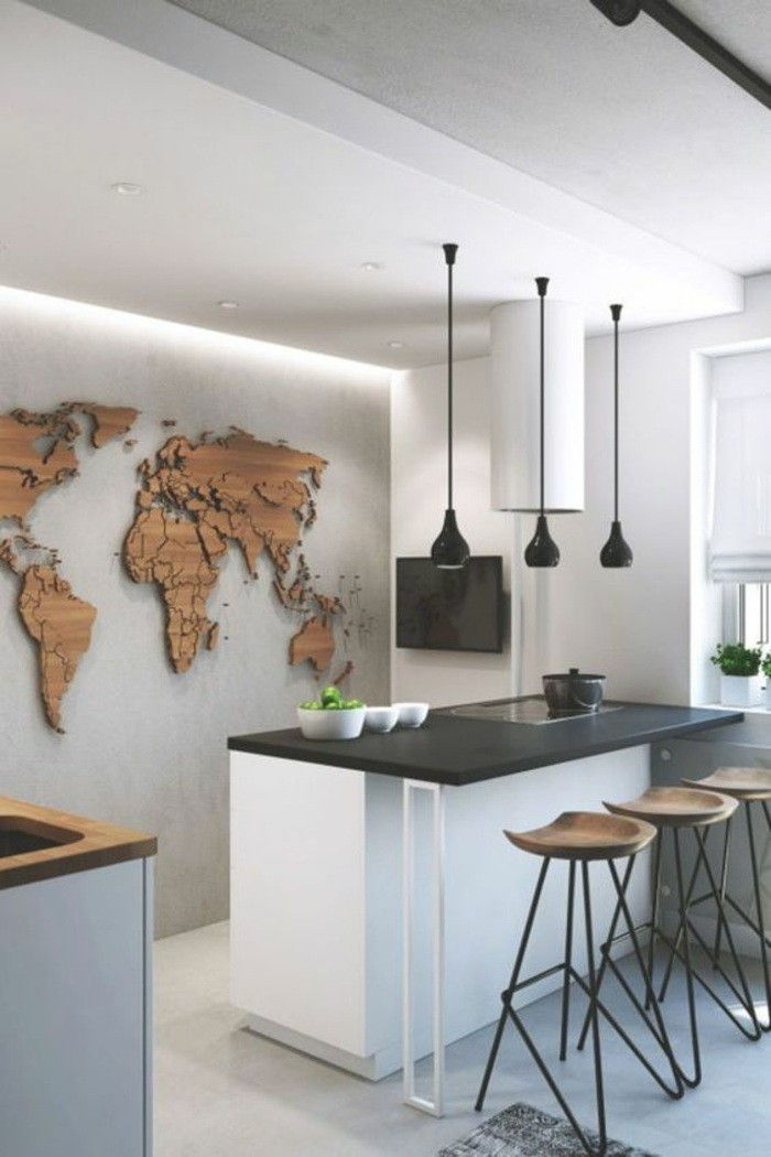 kuchynské dekorácie-wanddeko-kontinentmi stoličky, kuchynský ostrovček koberec-lampy-fruit-cup