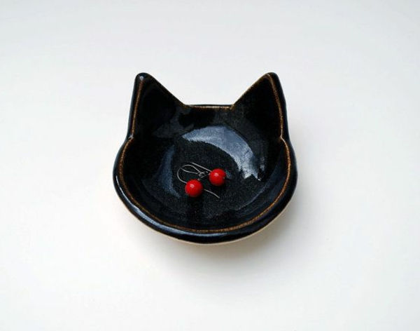 figuren cat-of-keramische plaat black