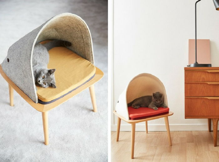 Príslušenstvo pre mačky - postele na židli