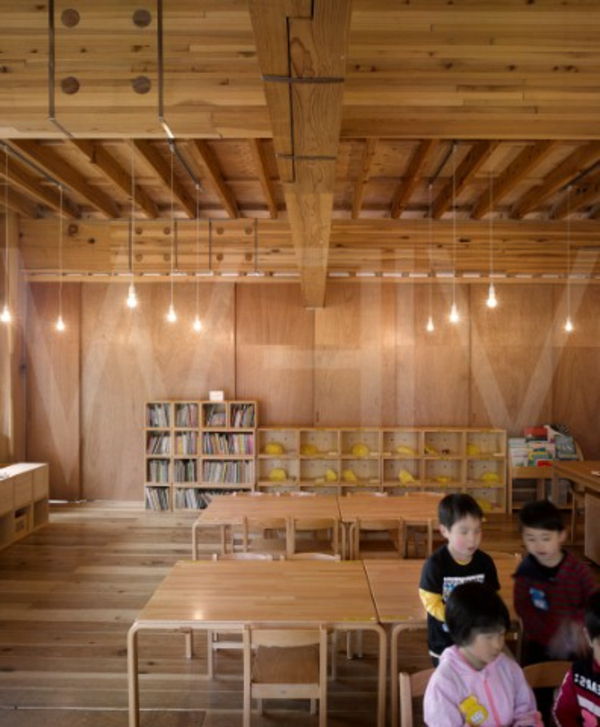 škôlky-interiér-design drevená jedáleň