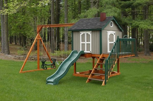 vaikų žaidimų aikštelė-the-sodo sūpynės ir skaidrių