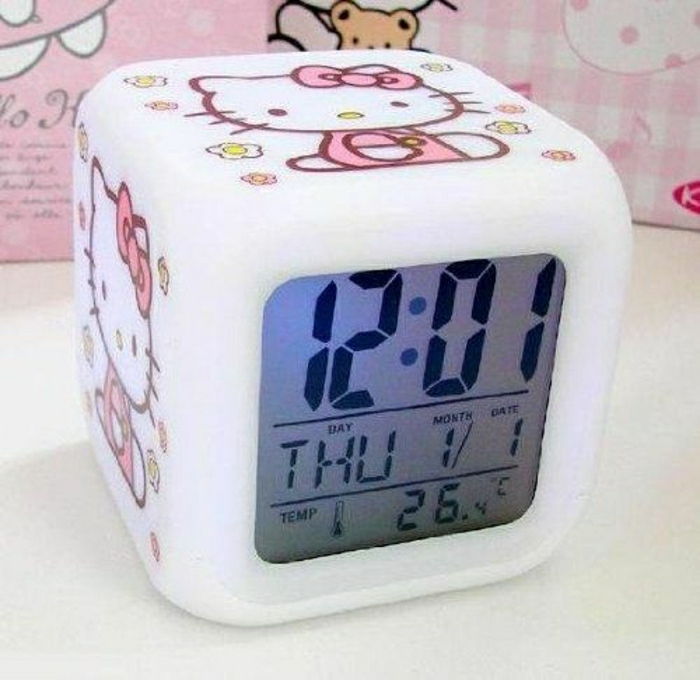 copii de alarmă ceas digital-funny-alarmă ceas-alarmă ceas-pentru-fete-Hello Kitty-
