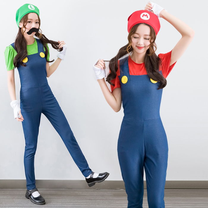 Make Mario Bros ali Mario Sister Childhood Hero kostum sami
