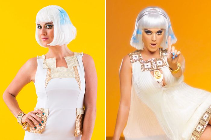 Katy Perry z barvano lasuljo naredi svoj kostum v otroštvu
