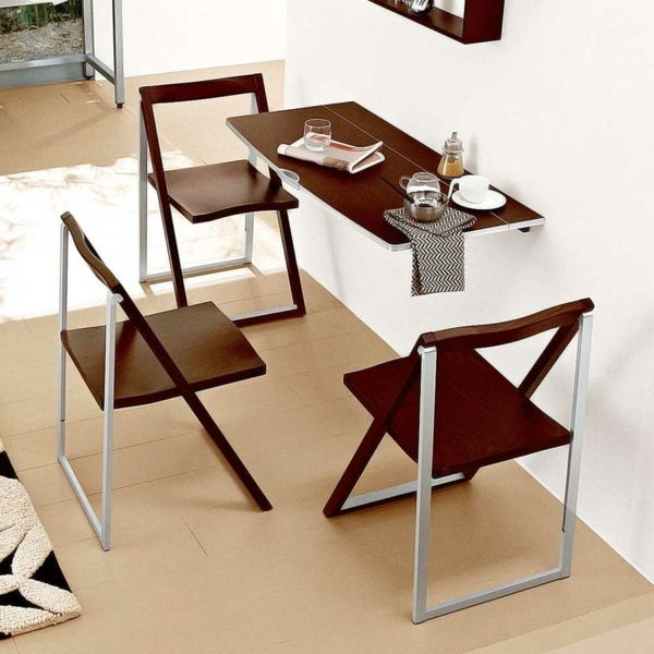 -klapptische-modern-wohnideen-składany stół-drewno-wohnideen ścienny składany stół