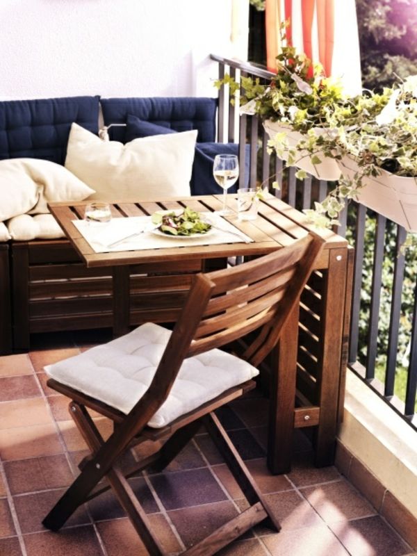 Malý - balkón-skladací stôl-moderný establishmentu nápady, balkón, terasa, einrichten--