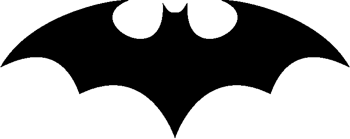 aici este o bat cu aripi negre lungi - o idee pentru logo-ul Batman