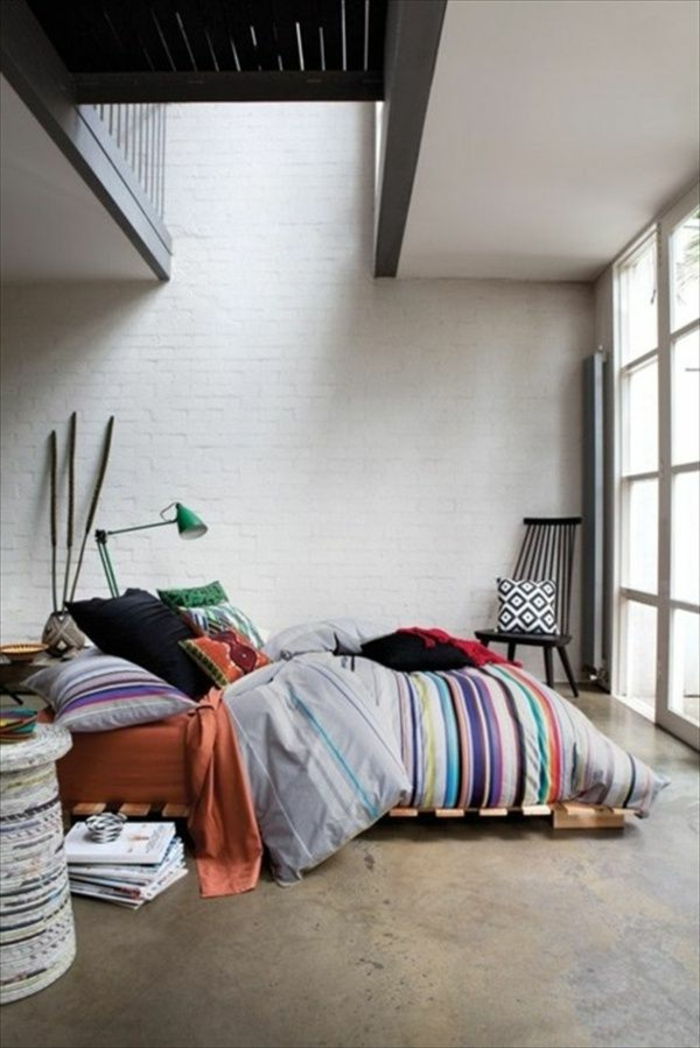 kreativa sovrum pallar design Euro Säng gröna läslampa