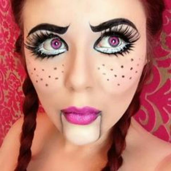 kreatívne-make-up-pre-halloween-makeup-for-girl, nevyzerá hrozivo