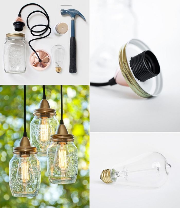 Tinker-lamp en glazen lamp zelf, materialen en stap voor stap instructies