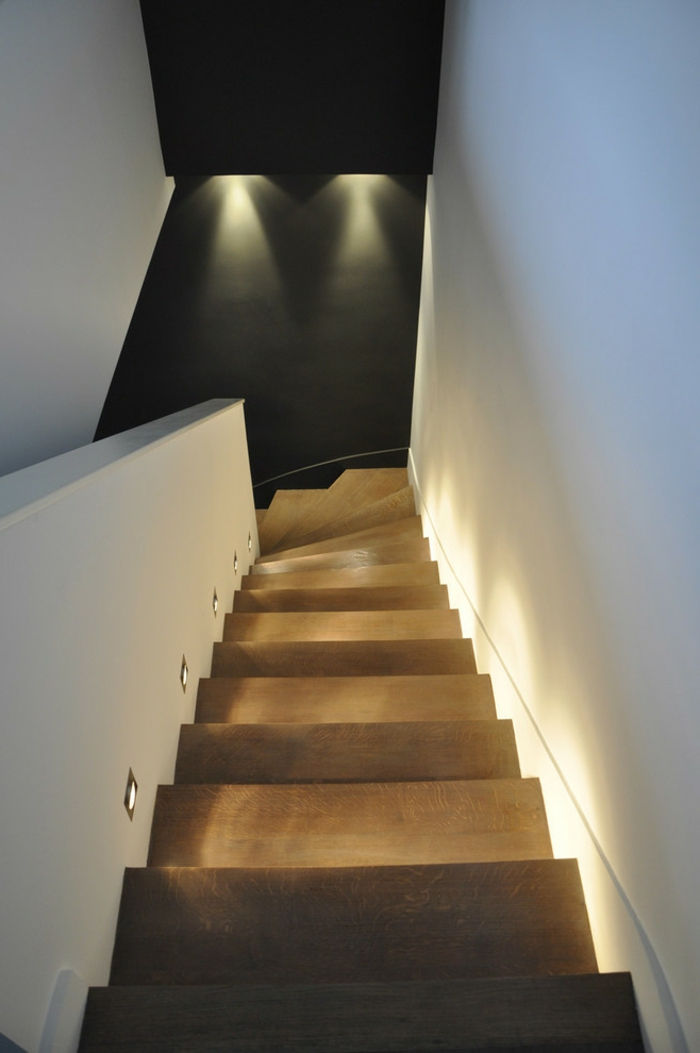 condotto scale di illuminazione-moderna-e-creativo-architettura