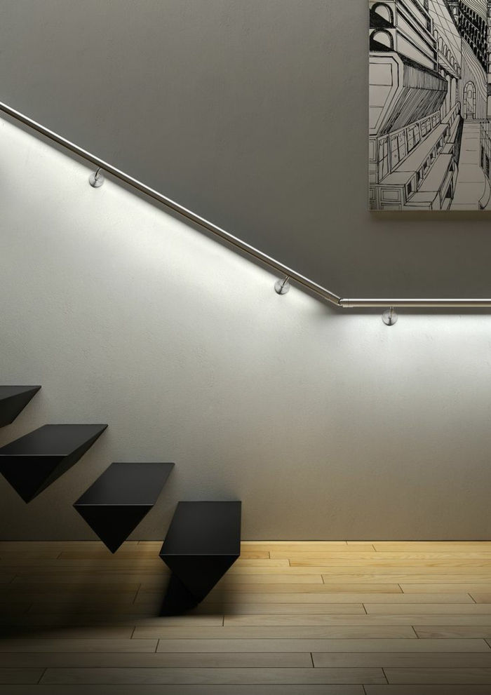 oświetlenie led schodów-oryginalny-i-modern-design