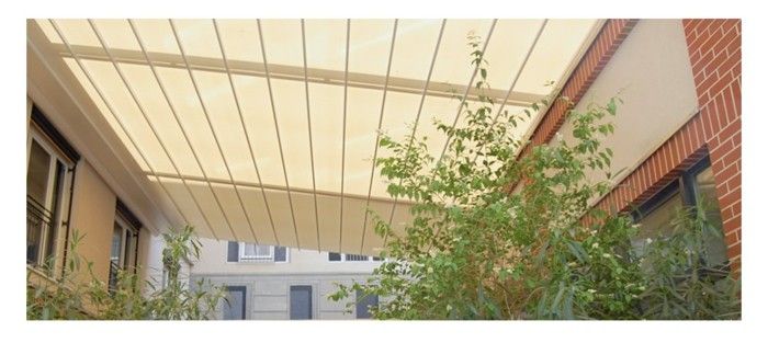 Leiner-pergola-luifel-modern stof vouwen dak bescherming-shading-sun
