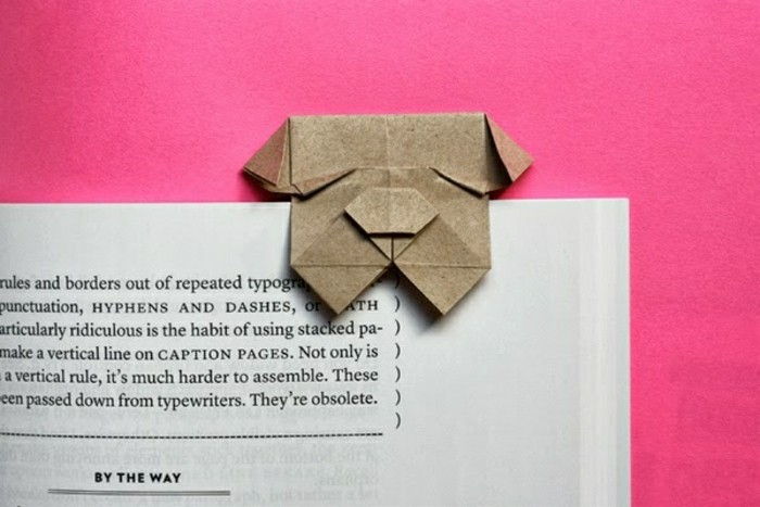 zaznamki-yourself izdelavo origami-Tinker-manj-sladko-pes