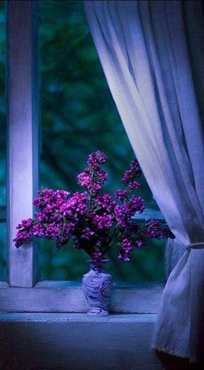 lilla blomst-arrangere-the-vinduet
