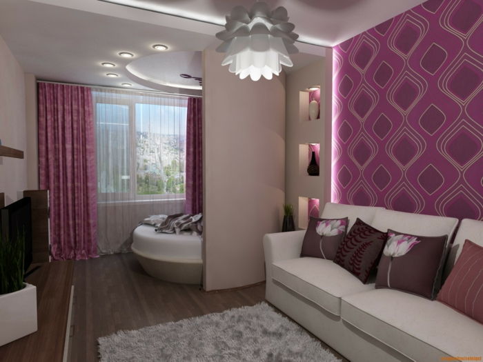 purple-wallpaper-mooie-woonkamer