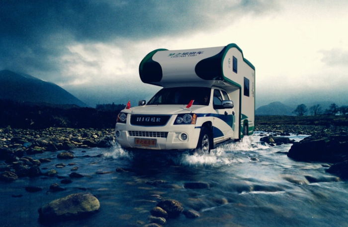 mini-caravan-cool-bil-profesjonelle foto