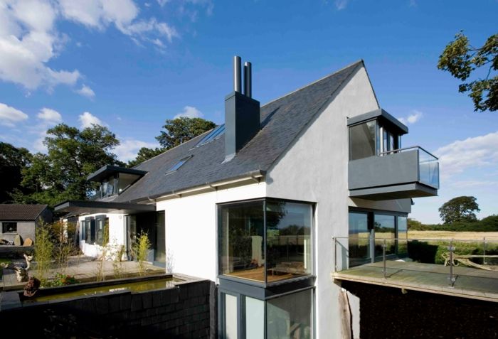 Model house-building-moderno-dvokapne strehe hiše