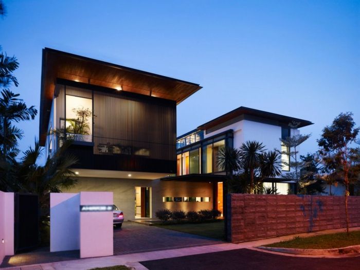Modern-mimar evler-ile-a-düz çatı