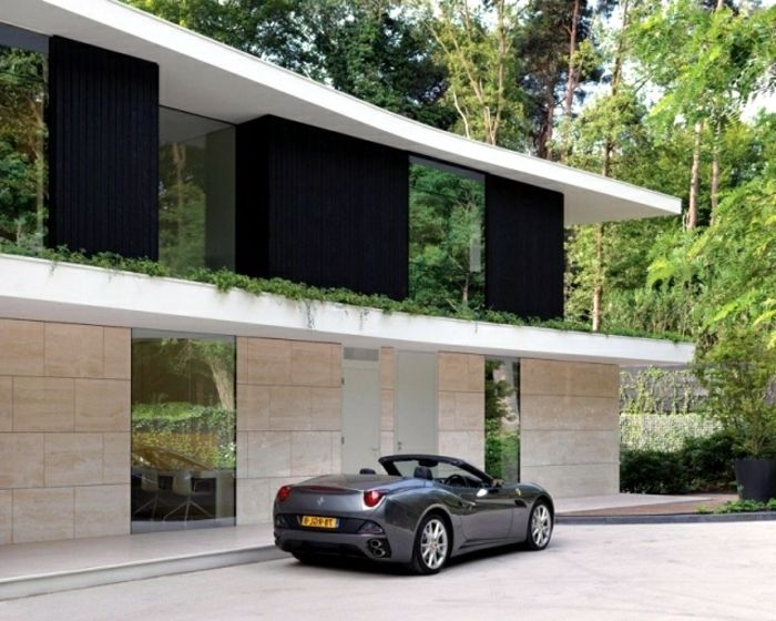 Modern-prefabrik evler düz çatı fikirler-için-mimarlar