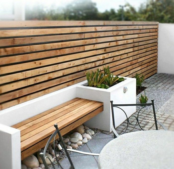 nowoczesny-Gartengestaltung-ławki ogrodowe i ogrodzenia