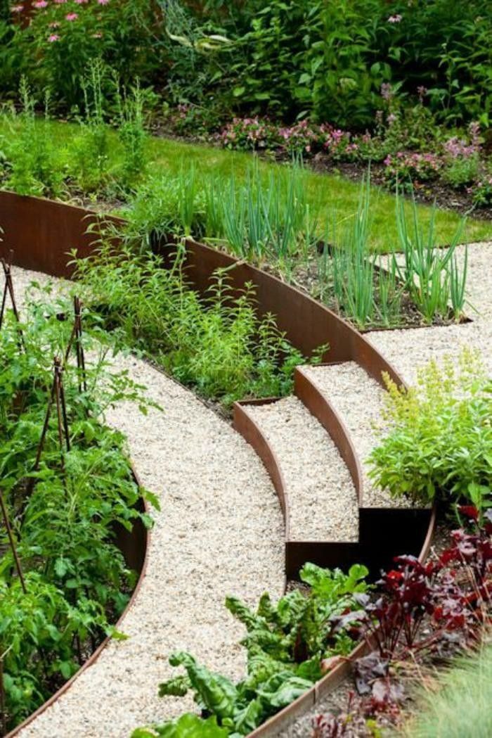 nowoczesny-projekt-z-żwiru w ogrodzie