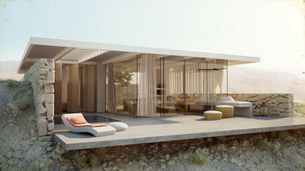 moderna byggnads på extraordinärt-arkitektur-house-in-the-desert