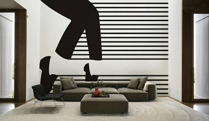 Modern-stenske oblikovanje-ideje-za-dnevna soba