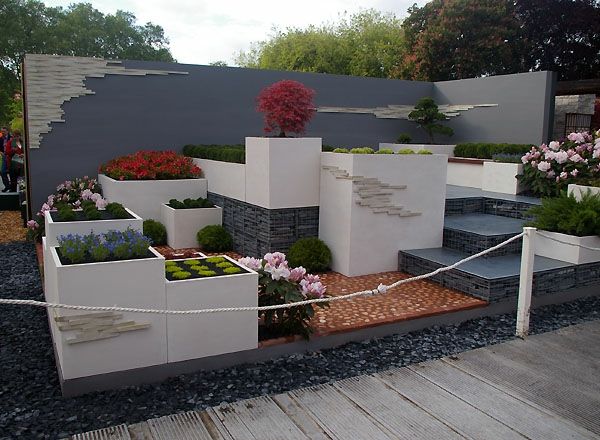 Modern rock bahçe süper tasarlanmış