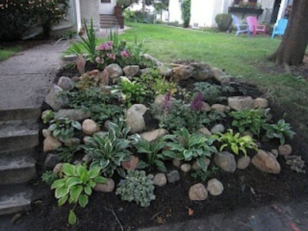 Modern rock bahçe süper ev