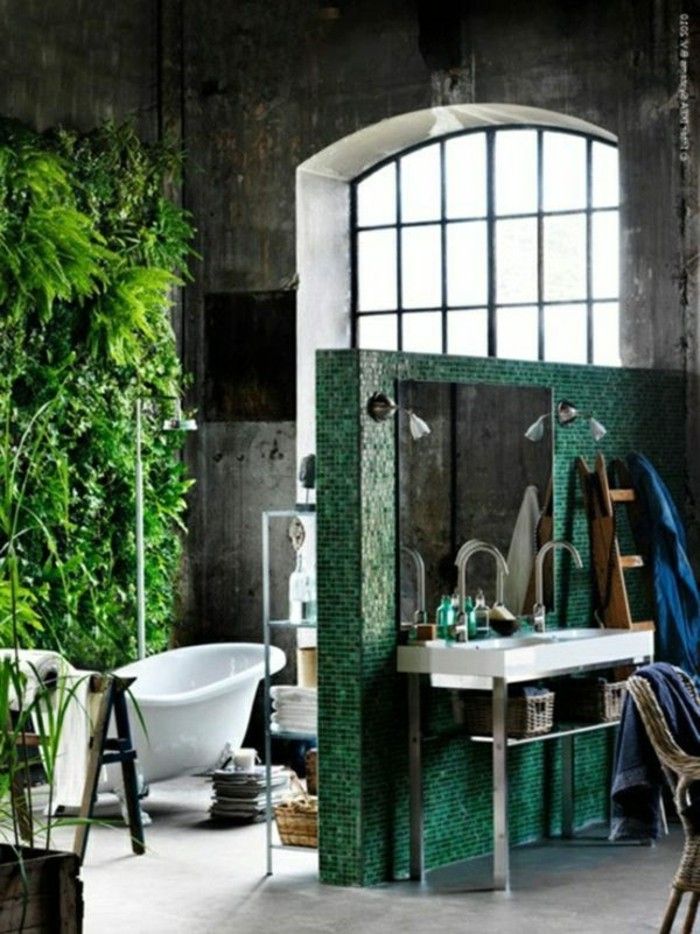 parete moderno-bad-set-creativo-design-verde-accent