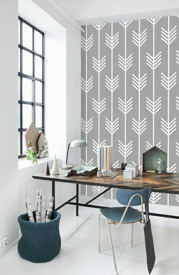 moderne-design-tapet-grå