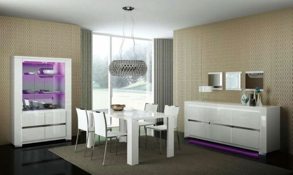 Moderné jedálenský biele atraktívne-kusy nábytku