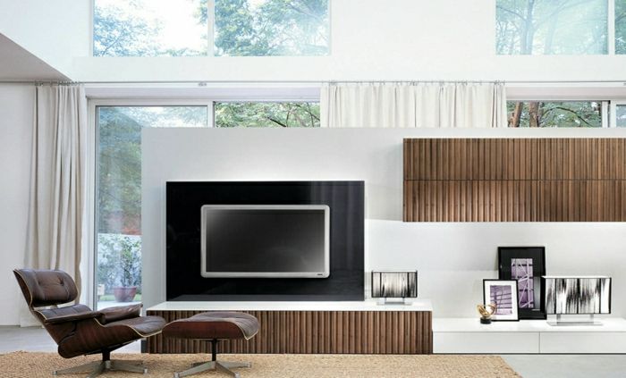 moderno - dnevna soba steno dizajn-tv-stena z stenskih plošč