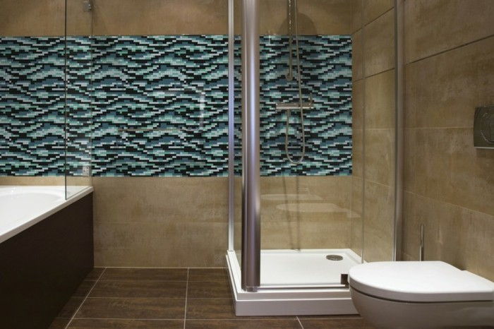 mozaika dlaždice-sprchovací ako vlny