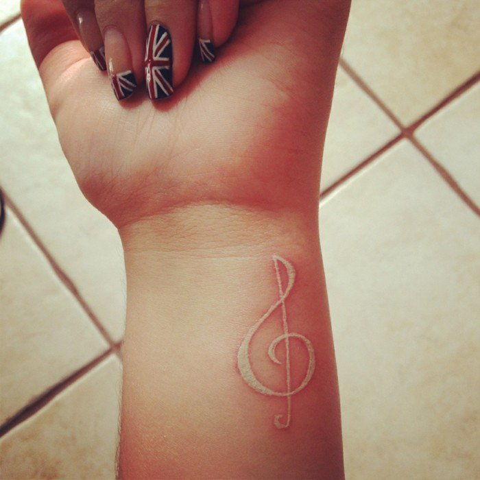 musikalske Tattoo Ideer Nøkkel kul tatovering symboler