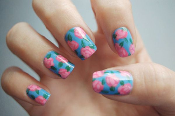Nail design-for-pomlad-roza-in-modra