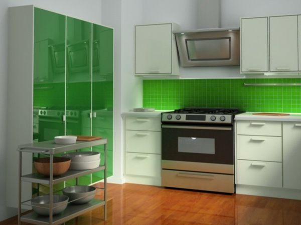 bucătărie nouă-idei-verde-si-alb-proiectare