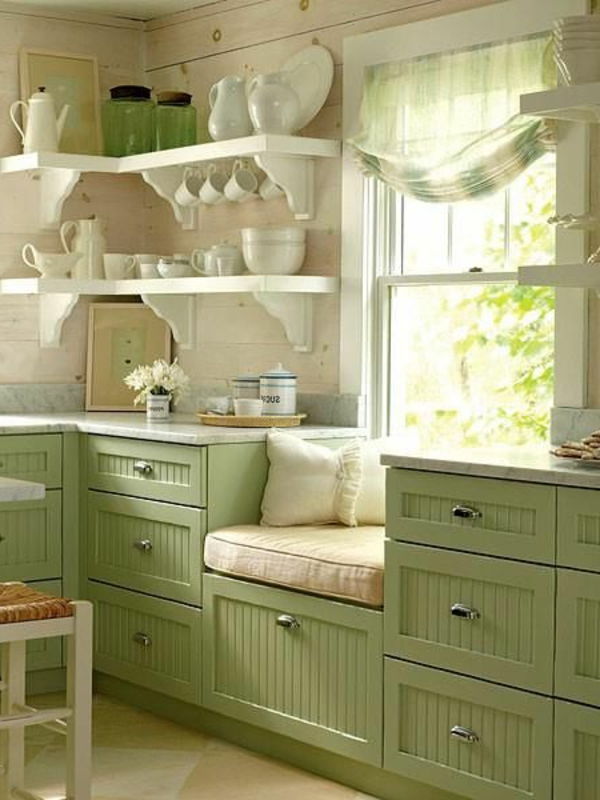 bucătărie nouă-idei-verde-design-in-stil țară