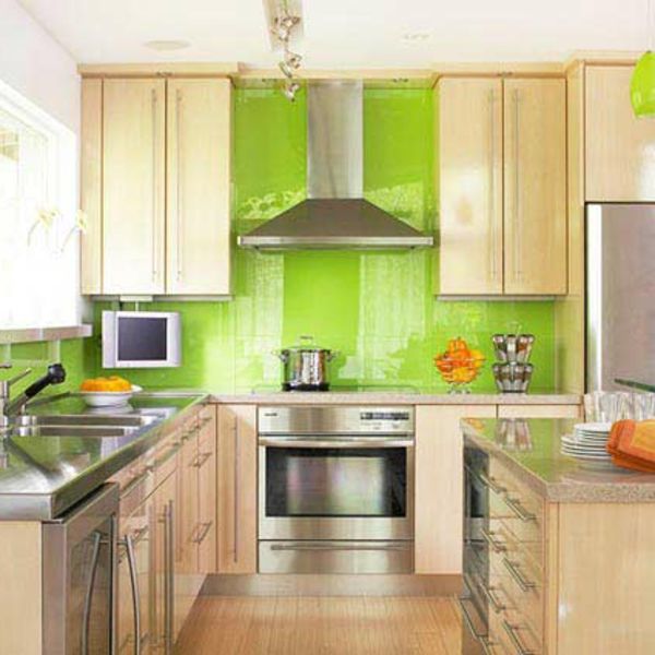 bucătărie nouă-idei-lemn-si-verde-combină